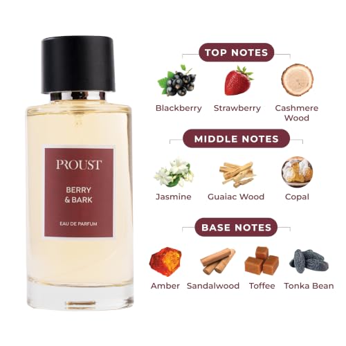 Image of Berry & Bark 12-Hour Long Lasting Perfume 100ml Eau De Parfum (EDP) | Unique Luxury Fruity & Woody Fragrance for Men & Women | Blackberry & Toffee | Artistic Signature Gift
