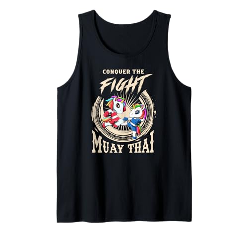 Muay Thai Conquer The Fight - Thai Boxing Unicorns Camiseta sin Mangas