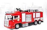 TOYRDFZ Fernbedienung Auto Simulation Fernbedienung Feuerwehrauto Sound und Licht Zug EIN-Knopf-Wasser-Fernbedienung Rettungsauto Kinderspielzeugauto