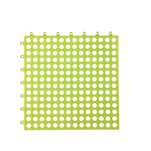 LZYJ 25 Packentwässerung ineinandergreifende Bodenfliesen, 12 ”x12” Nicht rutschweiche PVC-Spleißmodular-Kissenmatte, entlüftete Bodenfliesen für Abkleidungsraum Kellertr Light Green Cover