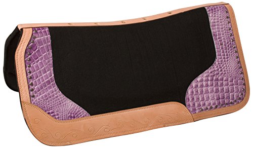 Acerugs Cowgirl Purple Barrel Racing Western Pleasure Thick Felt Contoured AIR Cool Saddle PAD (Horse)