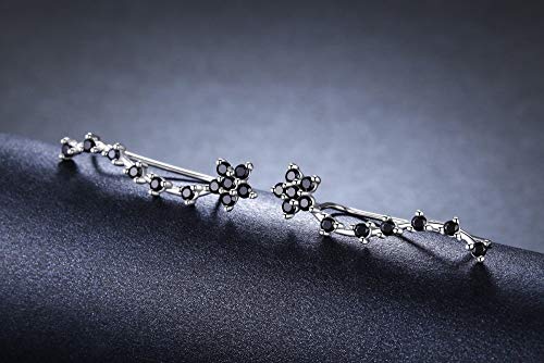 Pendientes de plata 925 colgantes para mujer con diseño floral boucles 3