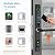 Jacchozhi Slim Smart Lock for Sliding Glass Door, Waterproof Keyless Smart Mortise Lock with Hook,WiFi Bluetooth Digital Keypad Aluminum Fingerprint Door Lock with Handle(Black-L)
