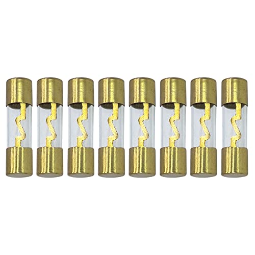 A.a Agu Fuse Multi Pack 10A, 20A, 30A, 40, 50A, 60A, 80A, 100A, Gold Glass Inline For Car/Auto/Marine Audio Stereo Amplifier Power Protection (Multi Pack) #TOP26