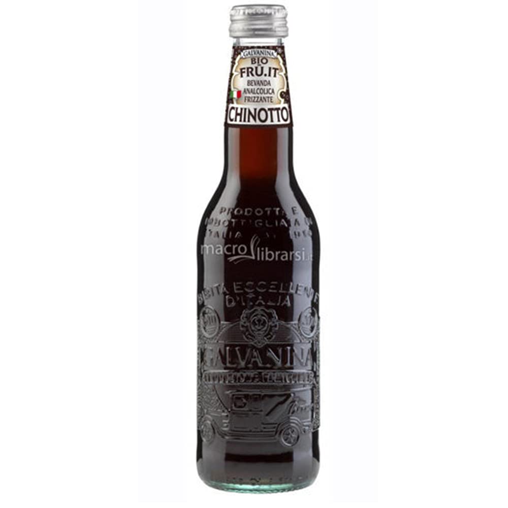 Chinotto Bio | Galvanina | 12 Bottiglie in Vetro Scolpito | 355 Ml | Eccellenza Italiana | Soft Drink | Bibita Biologica | Ingredienti per Cocktail