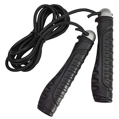 GREEN HILL Pro - Cuerda de Salto Ajustable de PVC para Entrenamiento de Cardio, Unisex, para Adultos y niños, Color Negro