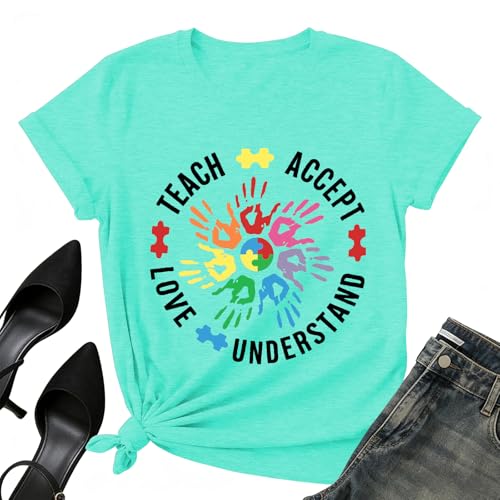 Image of Autism Awareness Shirt Women-Neurodiversity is Beautiful Shirt Women Autism Special Education Teacher Tee Top