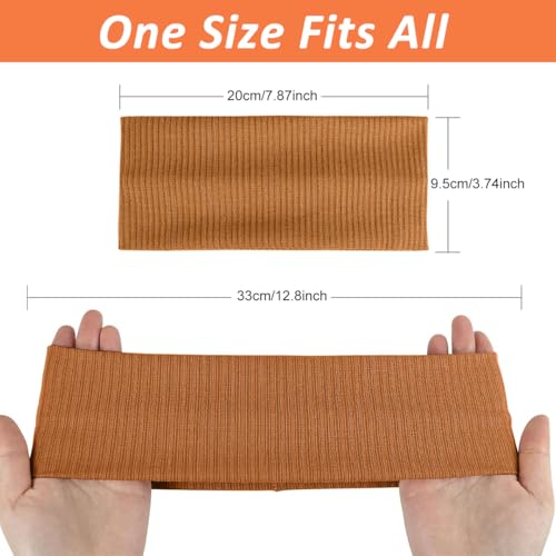 Image of MAYCREATE Hair Bands for Women 6-Color Stretchy Knit Headband Hairband for Woman Wide Non Slip Ladies Head Bands for Daily Yoga Workout Running Gym