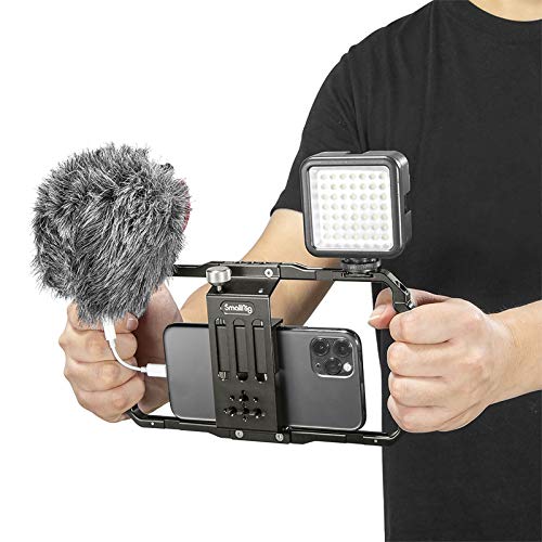 SMALLRIG Smartphone Video Rig, Fotografie Filmerstellung mit 2 Cold Shoe Mounts Handy Video Stabilisator für Video… – Bild 7