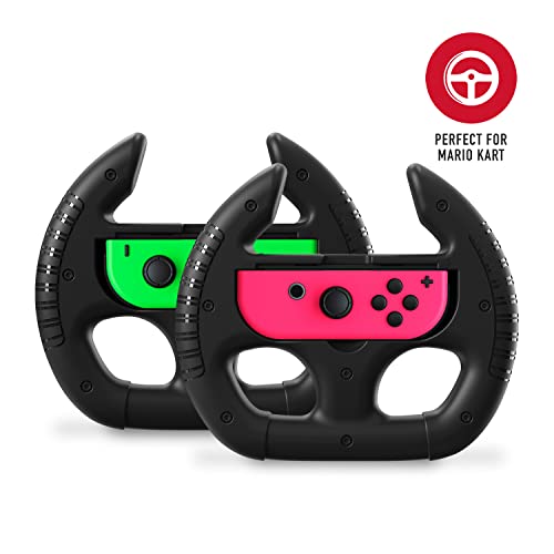 Volantes Joy-Con Nintendo Switch negros con empuñaduras analógicas STEALTH 2