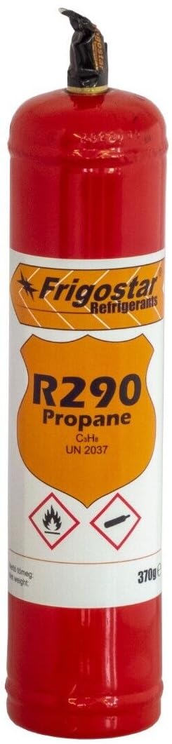 Reparatur-Set für Kühlschrank, Gefrierschrank und Trockner mit Flasche R600a 420 g, R290 370 g, Auslaufhahn 1/4 Zoll M, Schlauch mit Drucknadel, Lochventil für Kupferrohr