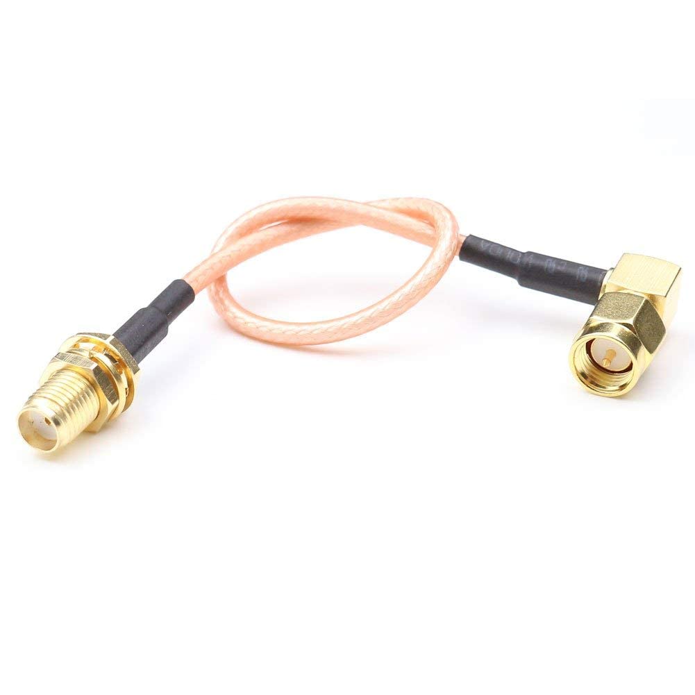 NBR SMA Male Right Agnle RA to SMA Female Straight St. Coax Cable RG316 Extender,WiFi Antenna Extension Cable Bulkhead Connectors Low Loss Coaxial Jumper Wires 15cm/6inch 1Pc.-image-32