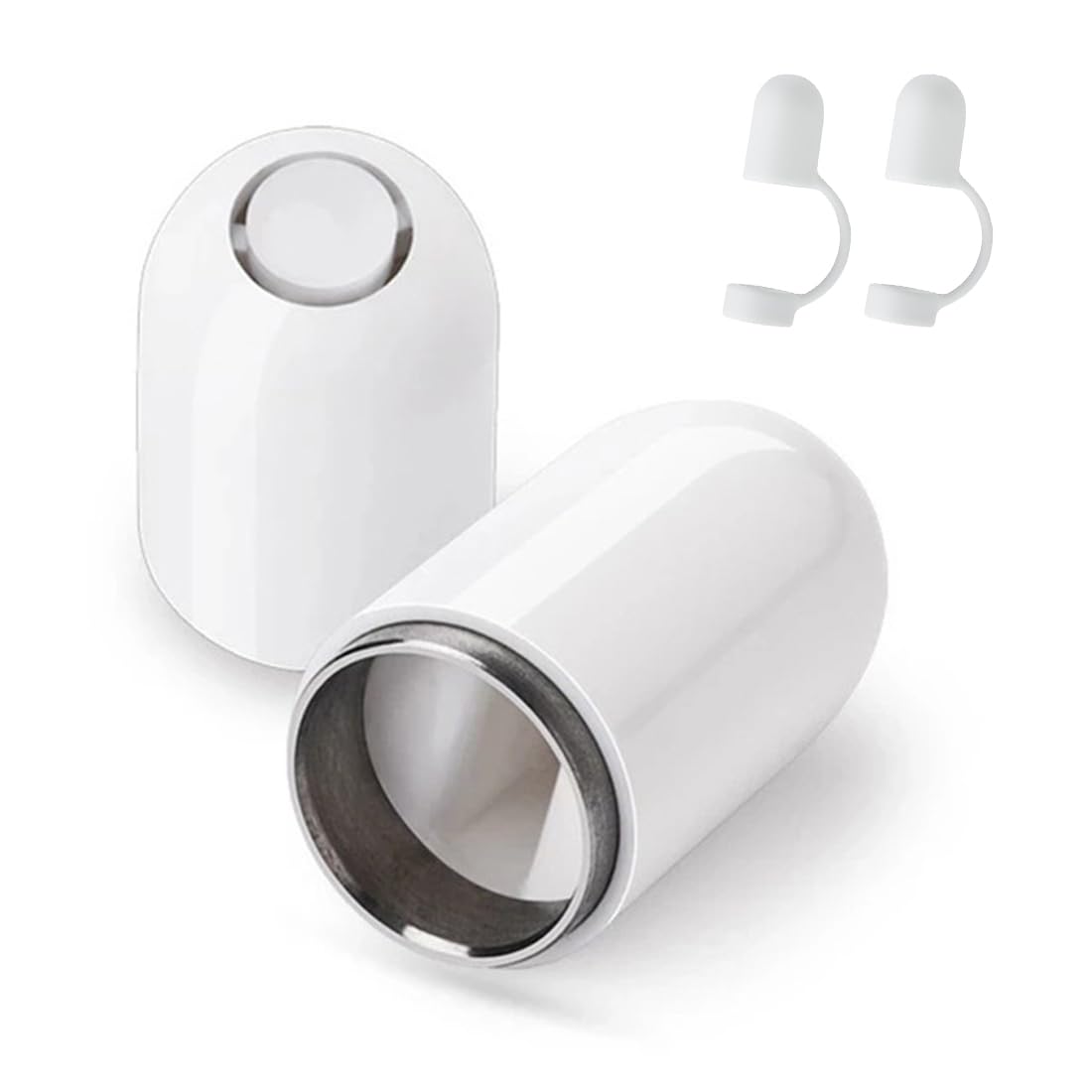 2 szt. Apple Pencil białe magnetyczne zatyczki 1. generacji Apple Pencil magnetyczne nasadki wymienne w zestawie 2 silikonowe nakładki zapobiegające zgubieniu