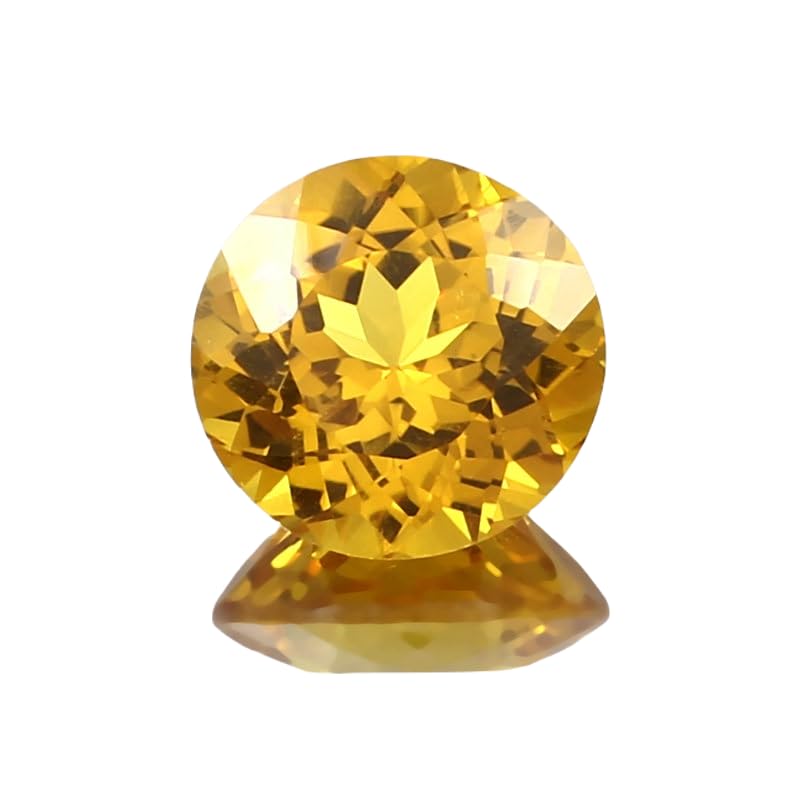 Saphir jaune naturel 11mm gemme ronde facettée bricolage fabrication bijoux pendentif collier