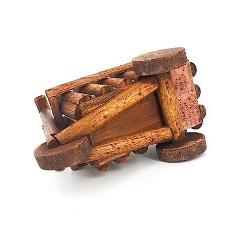 YARNOW Pot de Fleur en Bois planteur de brouette jardinière de Chariot charrette en Bois Pot de Fleurs Pot de brouette ornemental Chariot Pot de Fleur Bambou Brown