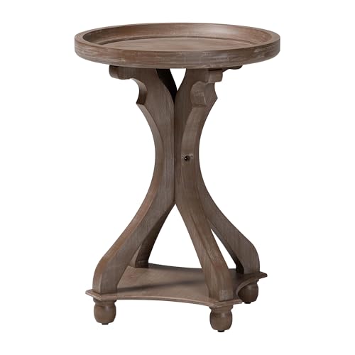 Baxton Studio Westlyn French Country Antique Brown Wood End Table by Baxton Studio - Used condition - US$27.07