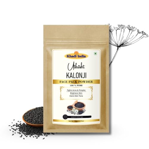Image of Khadi Kalonji Face Pack Powder 100g | For Acne, Pimples & Evens Skin Tone | Glowing & Brightening | Pure, Natural & Ayurvedic | Removes Durt & Impurities | Face Pack for Men & Women