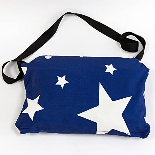 Official Bloncho 3 in 1 Waterproof Poncho, Blanket and Pillow | Fleece Lined, Star Print Design, Perfect For Outdoor Activities