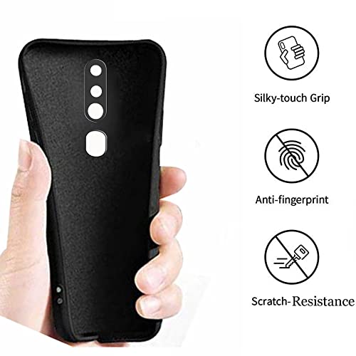 Image of A rtistque Back Cover Case for Oppo F11 Pro with Camera Protection | Shockproof TPU | Stylish Protective Design | Slim Fit | Ultra Matte | Oppo F11 Pro Back Cover - Black