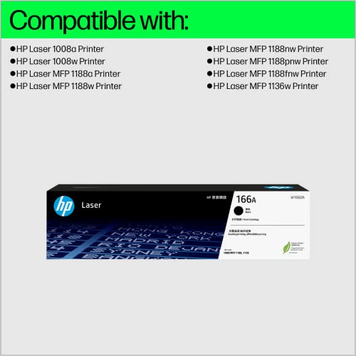 Image of HP 166A Black Original Laser Toner Cartridge