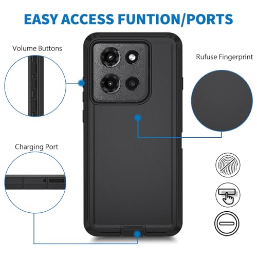 Coque Motorola Moto Edge 5G 2025 coque robuste de chantier noire