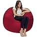 Chill Sack Bean Bag Chair: Giant 4' Memory Foam Furniture Bean Bag - Big Sofa with Soft Micro Fiber Cover - Cinnabar