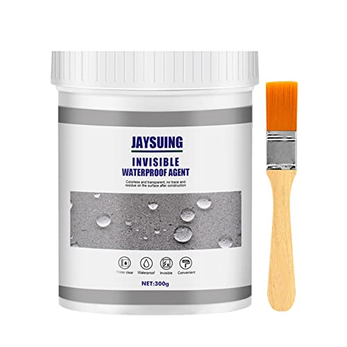 Transparent Waterproof Coating, Super Strong Waterproof Anti-Leakage Agent Invisible Waterproof Agent, Waterproof Insulation Sealant Transparent Repairing Leak Waterproof Adhesive (300g*1pcs)