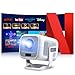 Beamer 4K [Offizielles Netflix | Dolby Audio] 700 ANSI Smart-Projektor für Heimkino, Full HD 1080P, Autofokus, vertikale Trapezkorrektur fürs Auto, Kurzdistanzprojektor (Weiß)