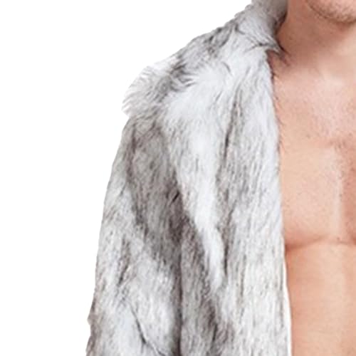 Faux Fur Coats for Men Warm Winter Long Cardigan Jackets Long Sleeve Fleece Jacket Parka Outerwear4