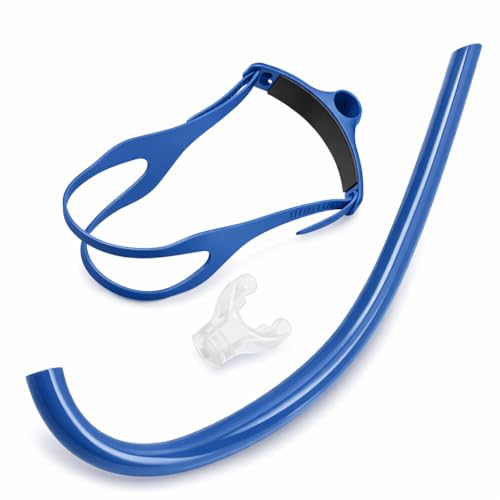 SPYMINNPOO Swim Snorkel Lap Swimming, Swim Training Snorkel Front Mounted Training Gear with with Silicone Mouthpiece for Pool Open Water Adult