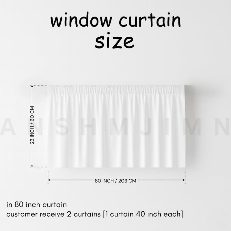Image of Short Window Curtain for Kitchen, Living Room, Cafe, Restaurant & Home Decor | Elegant Half Window Valance | Length - 24 Inch, Width - 80 Inch (Wine Flowerpot, Large)