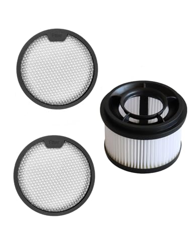 Miloidea 3 Pack Replacement Filter Kit for Dreame T10 T20 T30 Vacuum Cleaner for XIAOMI G9 G10, Washable & Reusable Vacuum Cleaner Filters Accessories -1*Center Filter + 2*Pre-Filter)