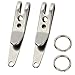 SuperglockT Silber Schlüsselanhänger Schlüsselclip Karabiner mit Schlüsselring keyring Edelstahl Schlüsselhalter Multiclip Mehrzwecker Taktische Clip 38x7mm (2)