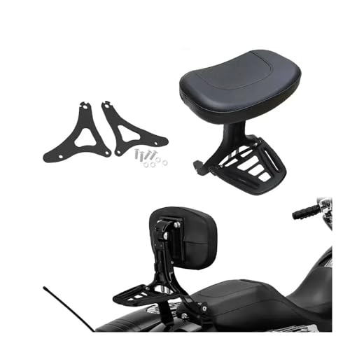 Dossier multi-usages réglable en acier noir pour Fatboy et Sportster
