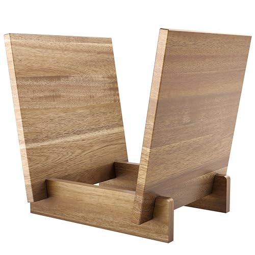 HOMESTEAD Vinyl Record Holder – Acacia Solid Wood & Modern LP Storage Rack with Rich Grain, Holds 40 Albums, 13.5″ × 11″ × 12″ Turntable Stand, Gift for Music Lovers & Collectors