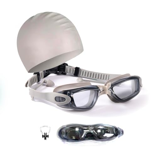 Super Kit Natação 5 Em 1 Óculos De Mergulho Vedação Perfeita - 5SPORTS (Cinza)