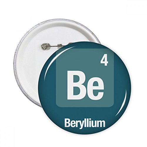 Badge rond Béryllium élément chimique Be pour customiser vos vêtements
