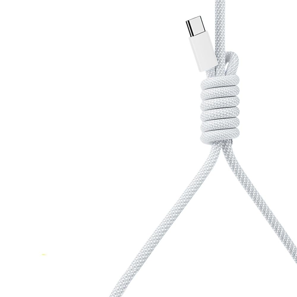 Cavo di ricarica rapida PD USB-C a tipo C da 60 W per cavo dati di tipo C intrecciato durevole (viola, 2 m)