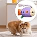 ShengQuanHao Gnaning Dog A Cute Toy Soft Toy with an Interactive Light Occupied Dog for Puppy, Purple