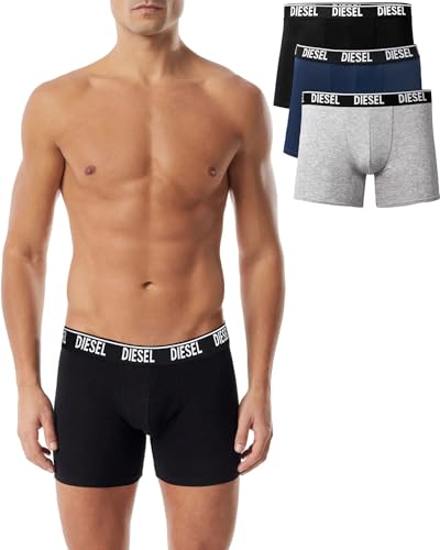 Diesel - (Pack de 3 calzoncillos largos elásticos para hombre - UMBX Sebastian, multicolor, M