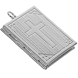 Garneck Collar Medallón Colgante de Cruz Vintage, Portafotos para Collares Mujer, Colgante de Clavícula en Color Plata, 1 Pieza, Accesorio Versátil para Obsequio y Uso Diario