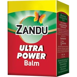 Zandu Ultra Red Balm | Ayurvedic Balm with Menthol, Camphor, Eucalyptus Oil | Relieves from Bodyache, Cold & Muscle Stiffness | Non Greasy & Fast Acting | 0.85 Fl Oz (Pack of 1)
