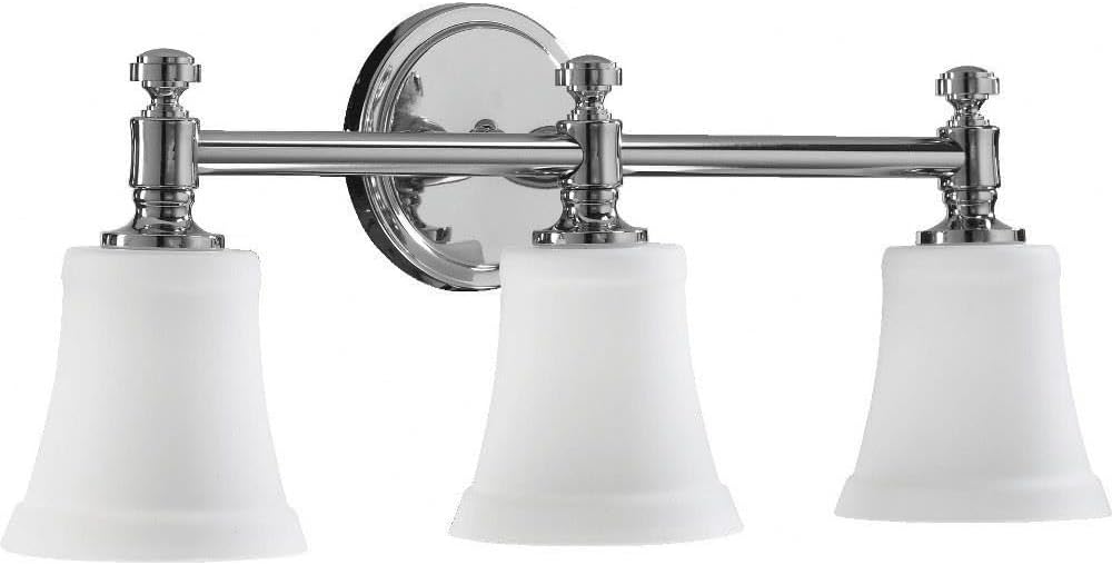 Quorum 5122-3-14 Transitional Three Light Vanity from Rossington Collection in Chrome Finish,