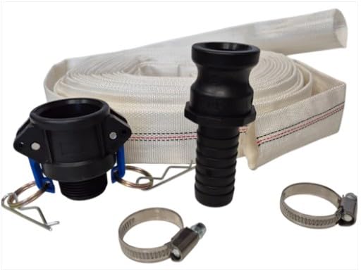 AP SUPPLIES Lay Flat Lined Hose - Essential Piece of Equipment Designed for Versatility and Efficiency in Various Industrial and Agricultural Applications. (20M 2-Inch Lay Flat Set J)