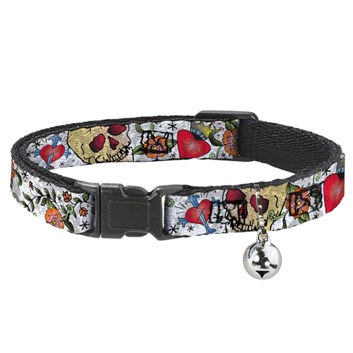 Collar de gato contra enganches Buckle-Down Close Up blanco con ajuste cómodo 2