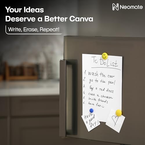 Image of Vinyl Magnetic Whiteboard Planner Sheet | 23X30 Cm, Landscape | Flexible Dry Erase Writing Film for Fridge, Office, Or Metal Wardrobe | Includes Marker Pen