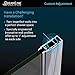 DreamLine Elegance-LS 44 - 46 in. W x 72 in. H Frameless Pivot Shower Door in Satin Black, SHDR-4334120-09