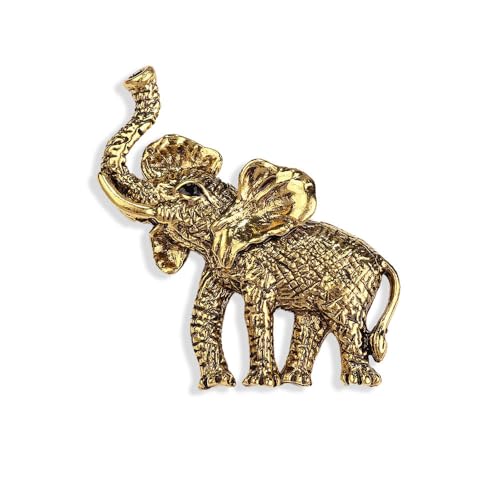 Image of Kokoma Vintage Elephant Brooch Pin for Women Men Animal Indian African King Lapel Pins Corsage Badge Clothes Scarf Clip for Suit Dress Accessories Jewelry