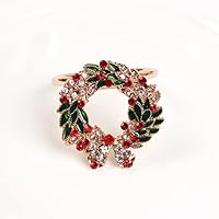 Generic ナプキンリング テーブル アクセサリー カー クリスマス ツリー Amazon｜ナプキンリング 12ピースクリスマスツリーナプキン