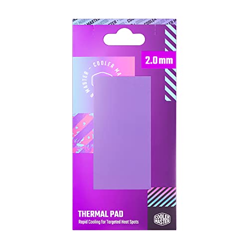 Cooler Master Thermal Pad 13.3 W/mK, Pad Termico Biadesivo Per Raffreddamento PC, 95x45x2 Mm